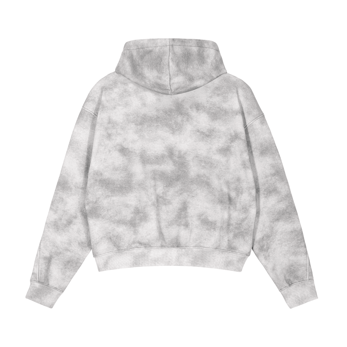 Dirty Washed Zip-Up Fleece Hoodie - Space