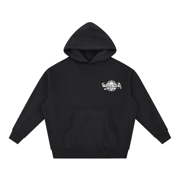 Essential Oversized Boxy Fit Fleece Hoodie - Space