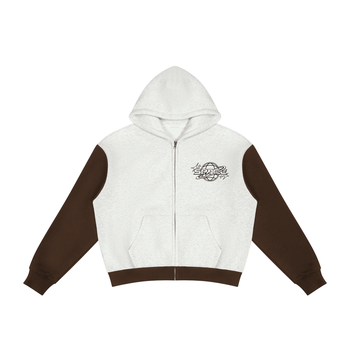 Hoodie Zippé Color Block en Polaire — Unisexe - Space