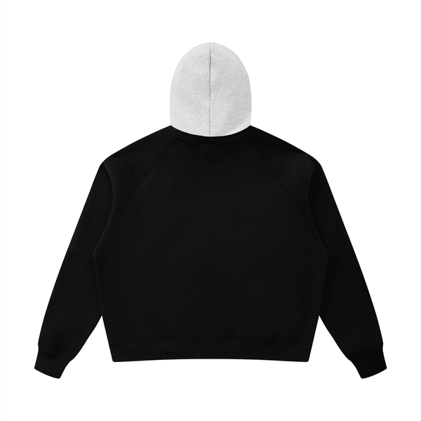Unisex Fleece Raglan Color Block Hoodie - Space
